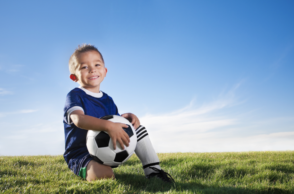 Boy and Soccer Ball