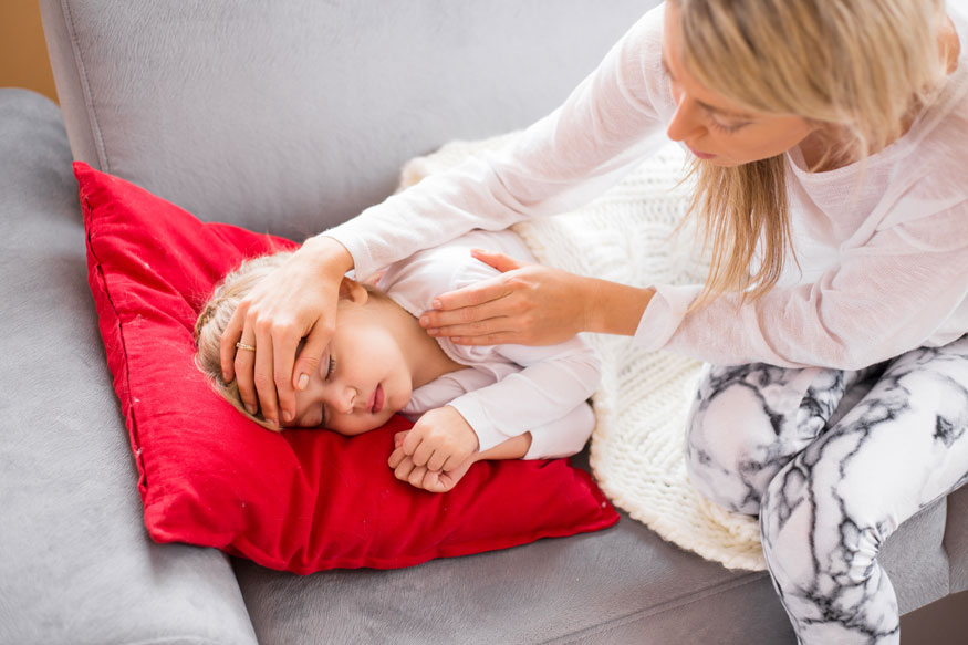 Sick Kid and Mom