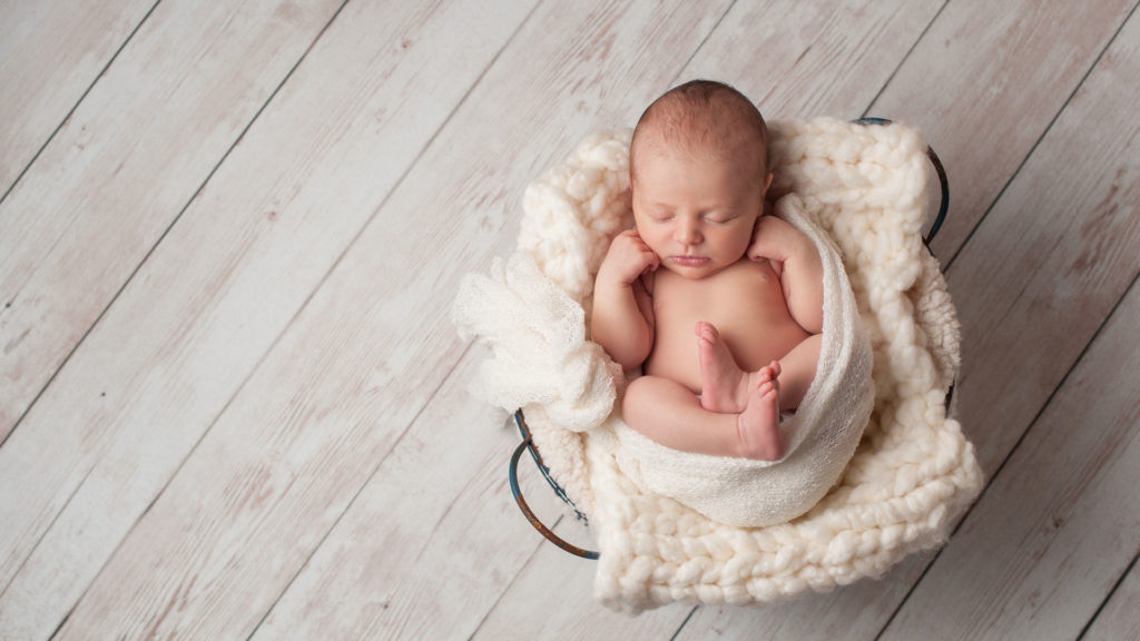 Newborn in Basket